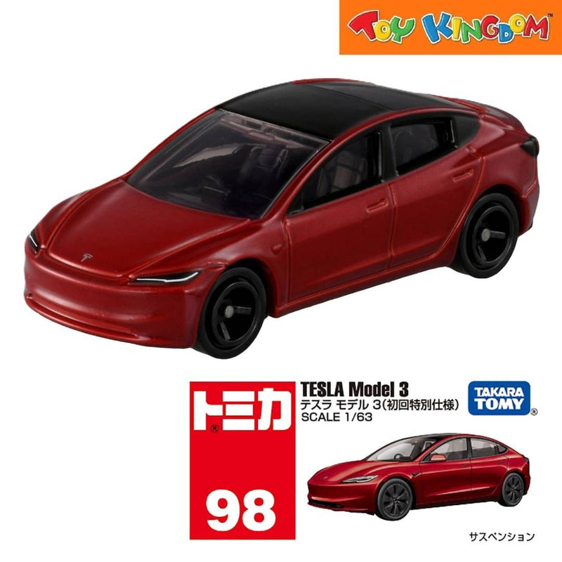 Tomica No.98 Tesla Model 3 Red Die-cast