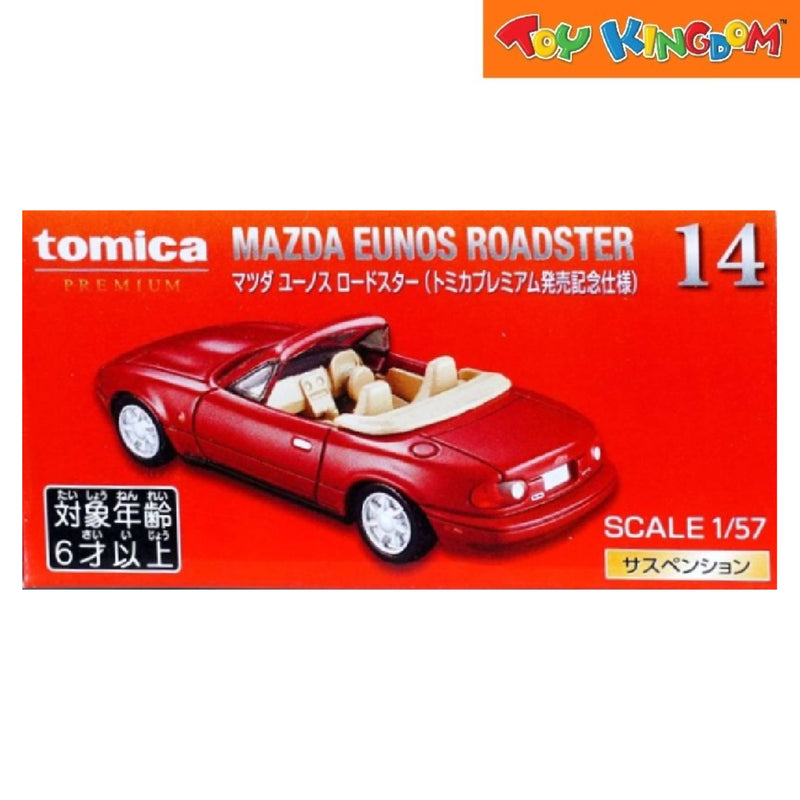 Tomica No.14 Premium Mazda Eunos Roadster Red Die-cast