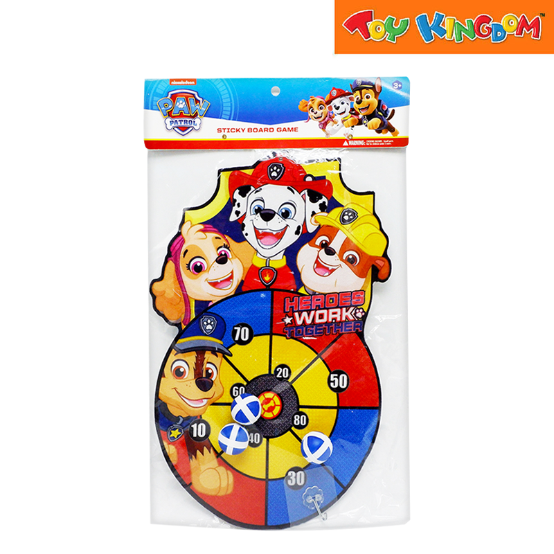 Paw Patrol Heroes Work Together Velcro Target Sticky Board Game