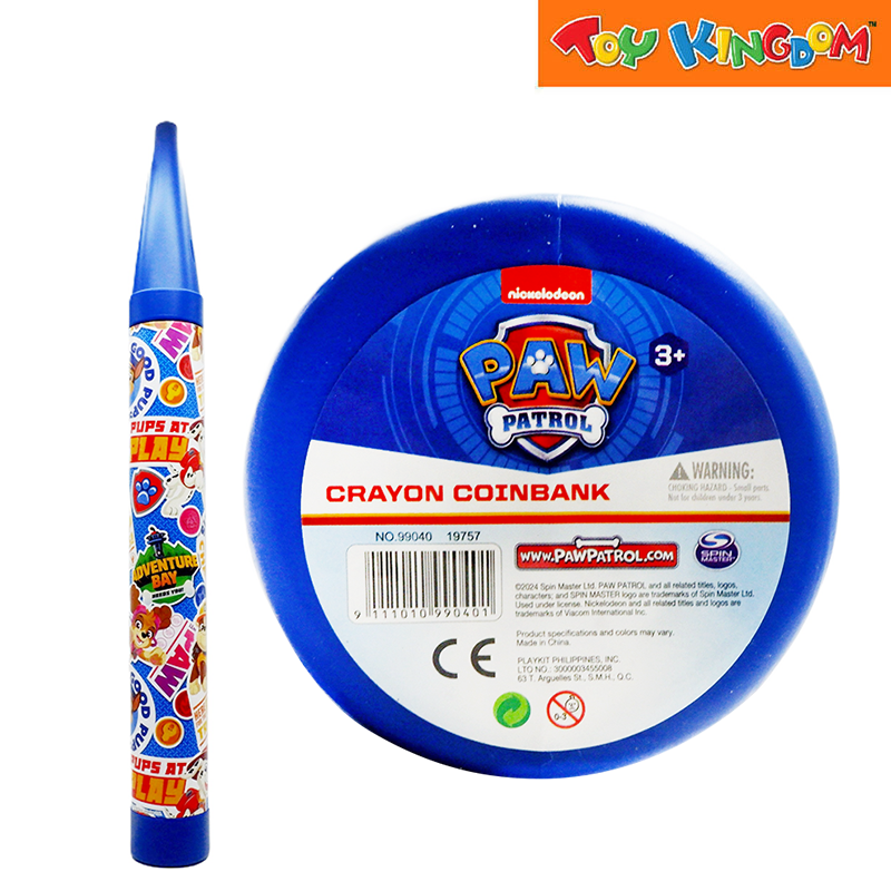 Paw Patrol Blue Crayon Coinbank