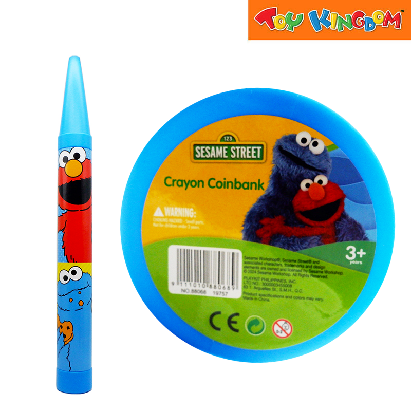 Sesame Street Blue Crayon Coinbank