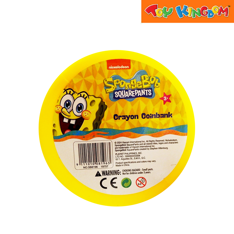 SpongeBob SquarePants Yellow Crayon Coinbank