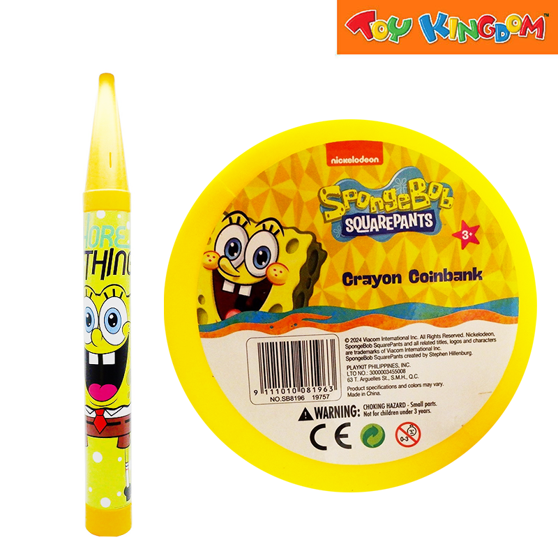 SpongeBob SquarePants Yellow Crayon Coinbank