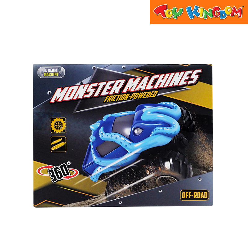 Dream Machine Monster Machines Friction Powered Speed & Spin 360 Yellow Green Die-cast