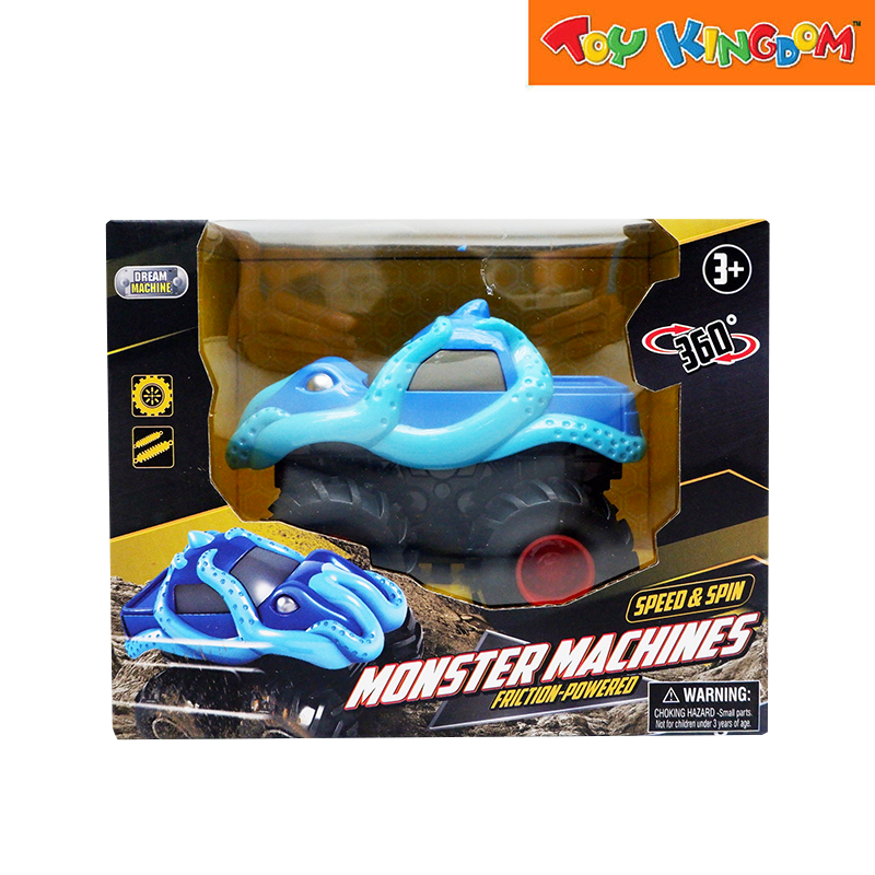 Dream Machine Monster Machines Friction Powered Speed & Spin 360 Blue Die-cast