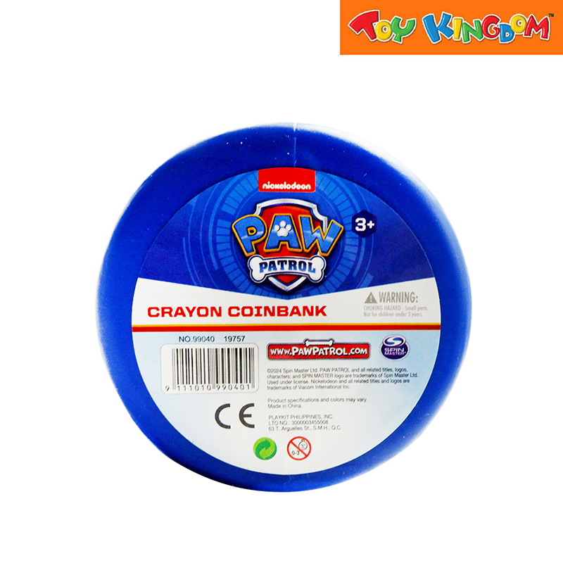 Paw Patrol Blue Crayon Coinbank