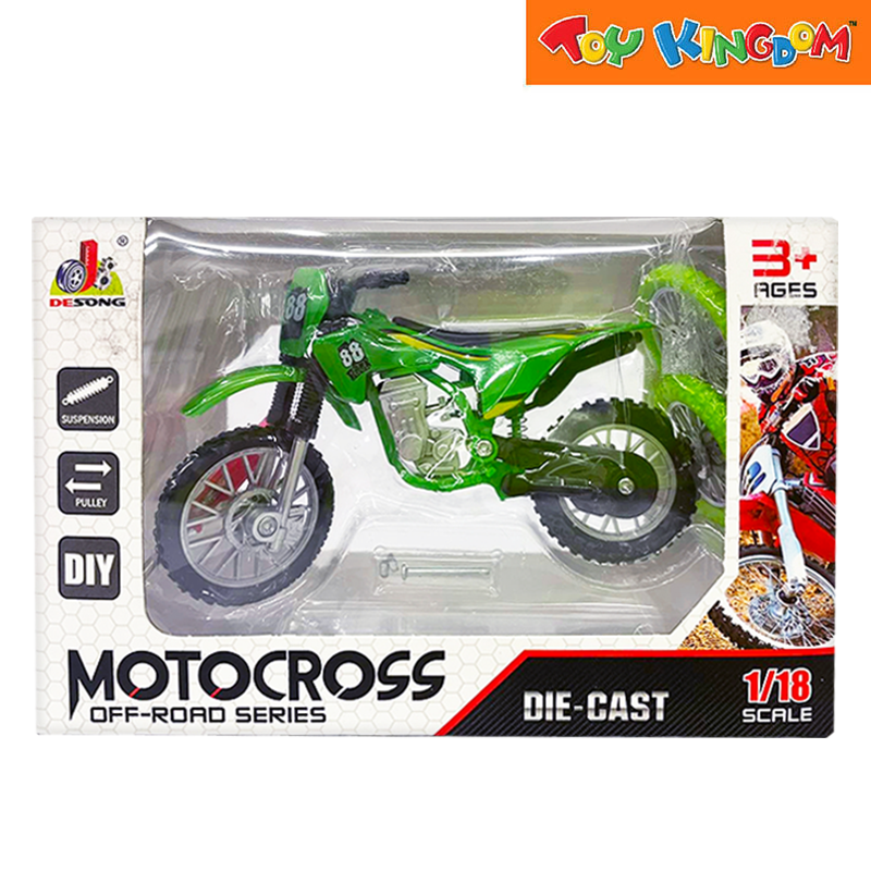 Moto Cross Off-Road Series Green Die-cast