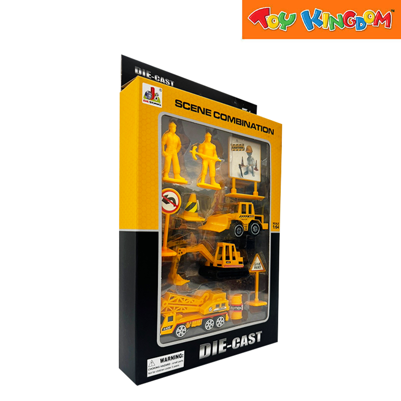 Scene Combination Construction 1:64 Scale Die-Cast Playset