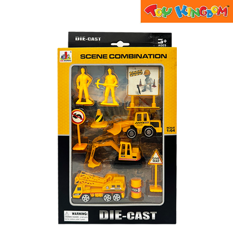 Scene Combination Construction 1:64 Scale Die-Cast Playset