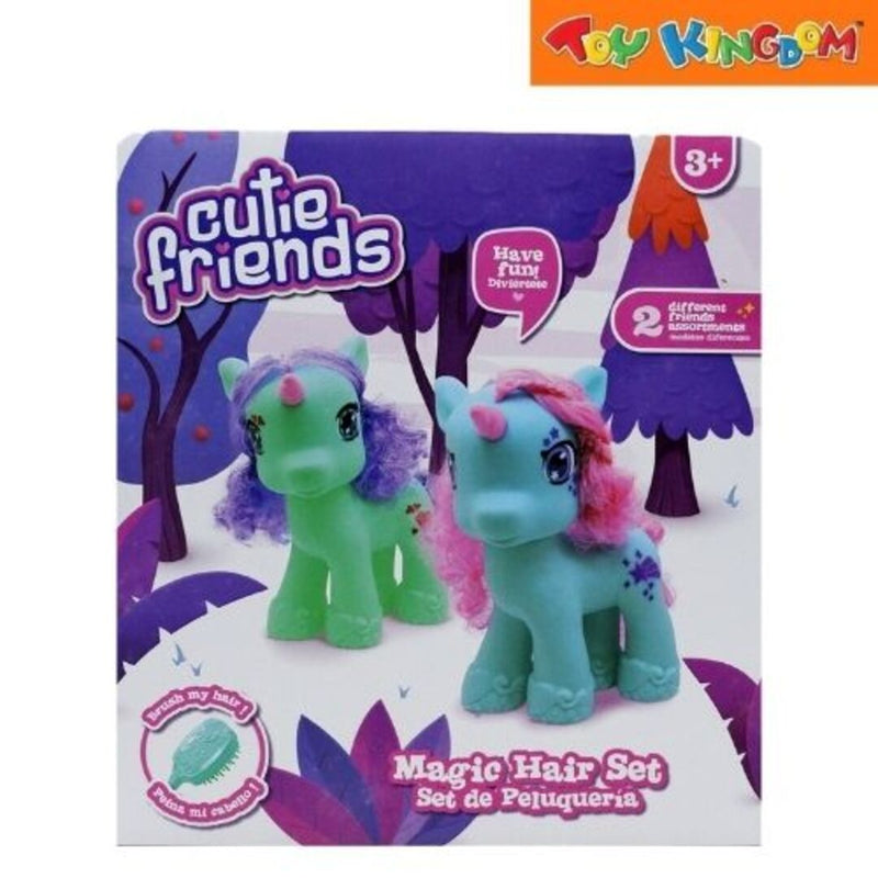 Happy Line Cutie Friends Green Unicorn Magic Hair Set