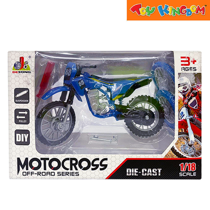 Moto Cross Off-Road Series Blue Die-cast