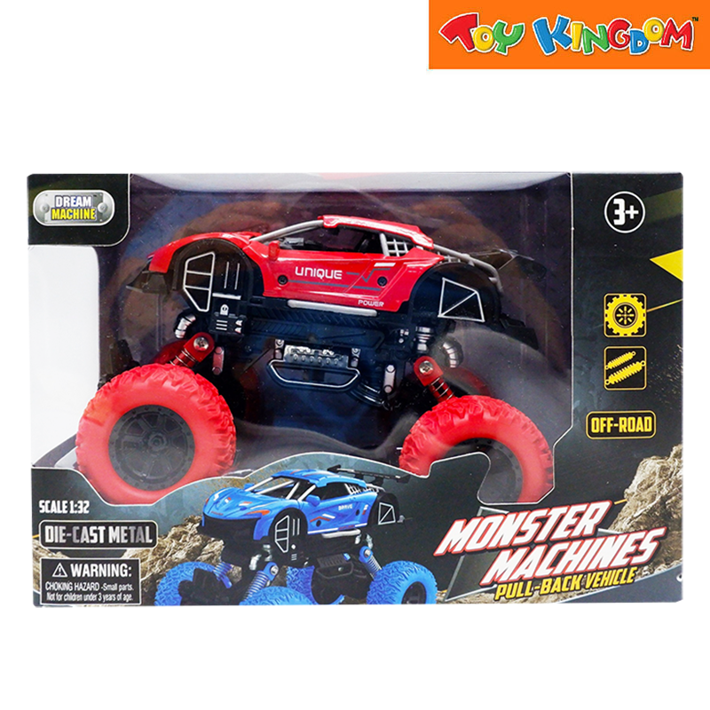 Dream Machine 1:32 Off Road Monster Machines Pull Back Unique Power Die-cast