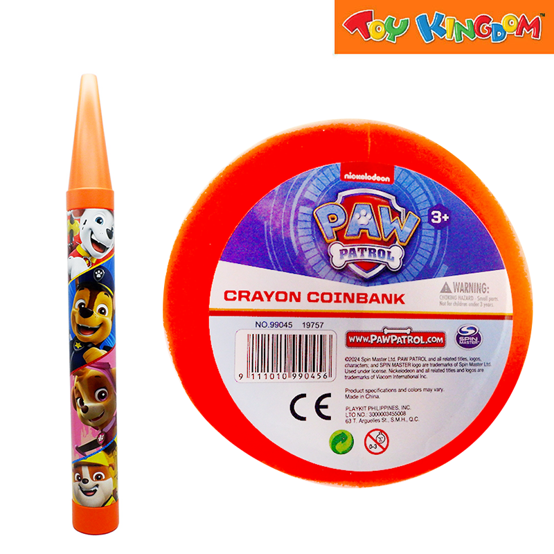 Paw Patrol Orange Crayon Coinbank