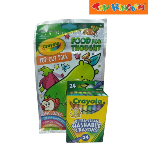 Crayola Pop-Out Pack + 24 Ultra-Clean Washable Crayons - Color Max