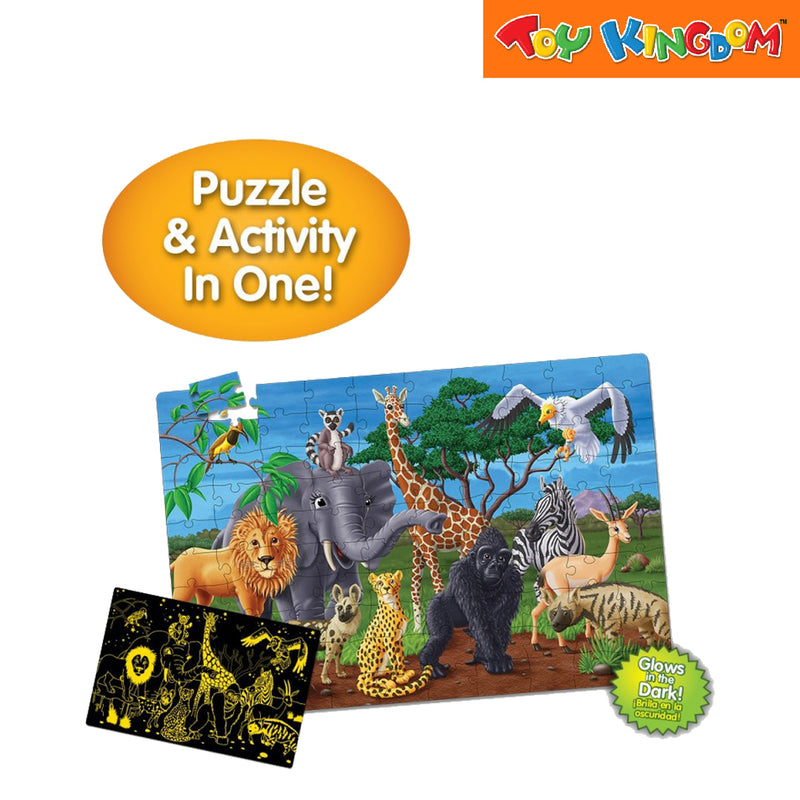 The Learning Journey Puzzle Doubles Glow in the Dark Wildlife