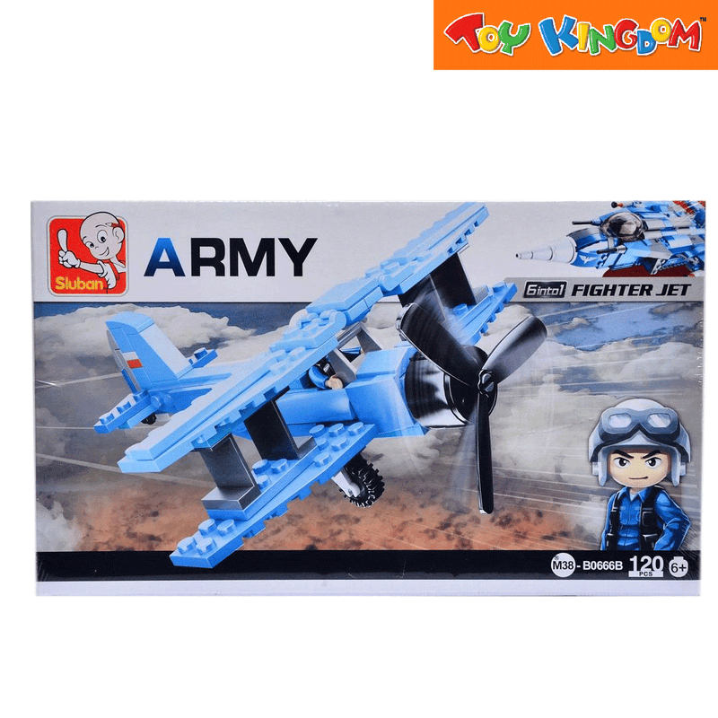 Sluban 6-in-1 Army Fighter Jet Building Bricks