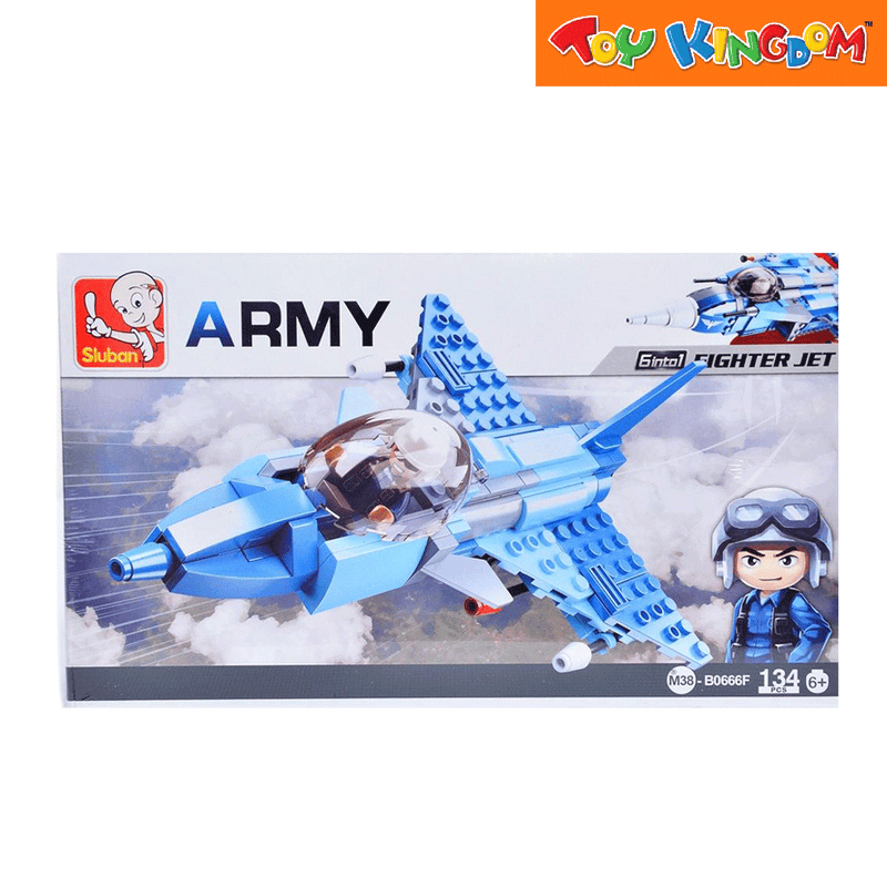 Sluban 6-in-1 Army Fighter Jet Building Bricks