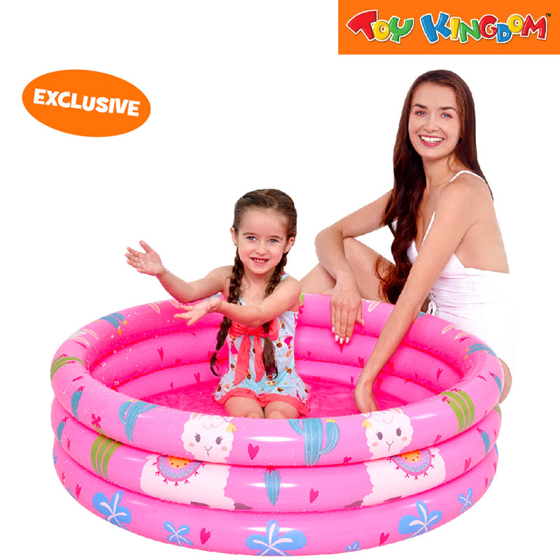 Jilong Exclusive Alpaca Pink 3-ring 39 x 11.5 inch Inflatable Swimming Pool