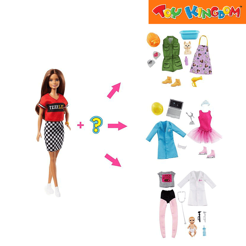 Barbie Surprise Brunette with Career Look and Accessories Doll