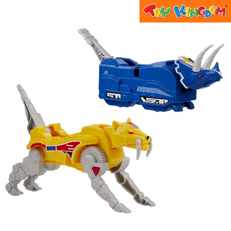 Power Rangers Triceratops Dinozord and Sabertooth Tiger Dinozord Playset