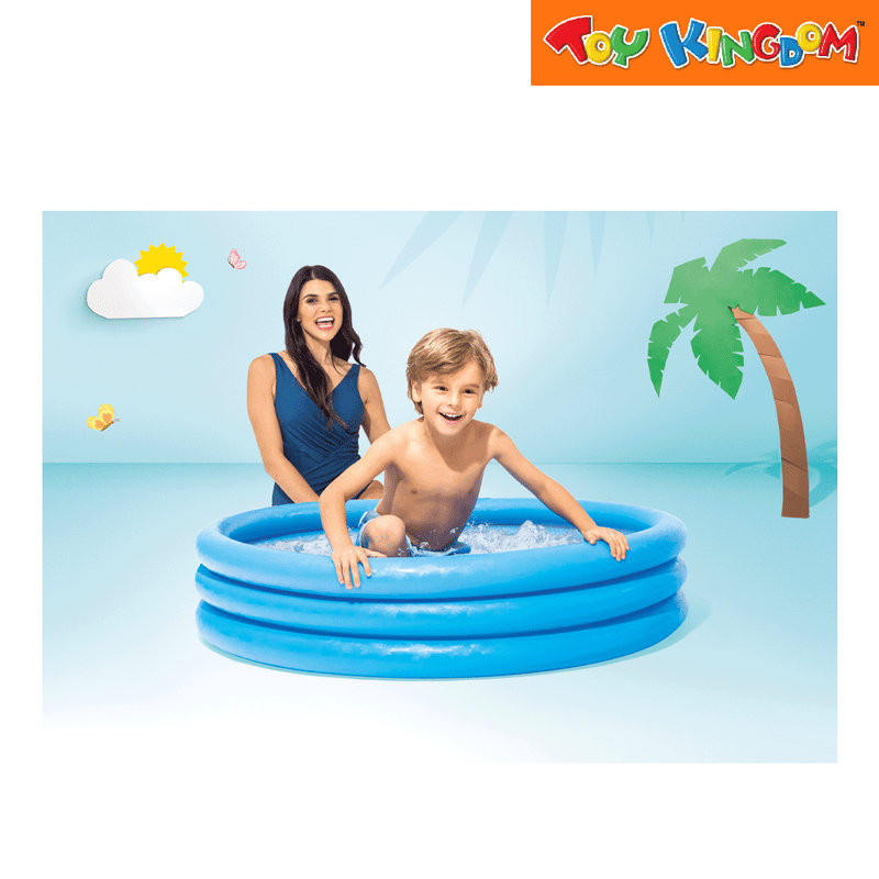 Intex Crystal Blue 45in x 10in 3-Ring Inflatable Pool