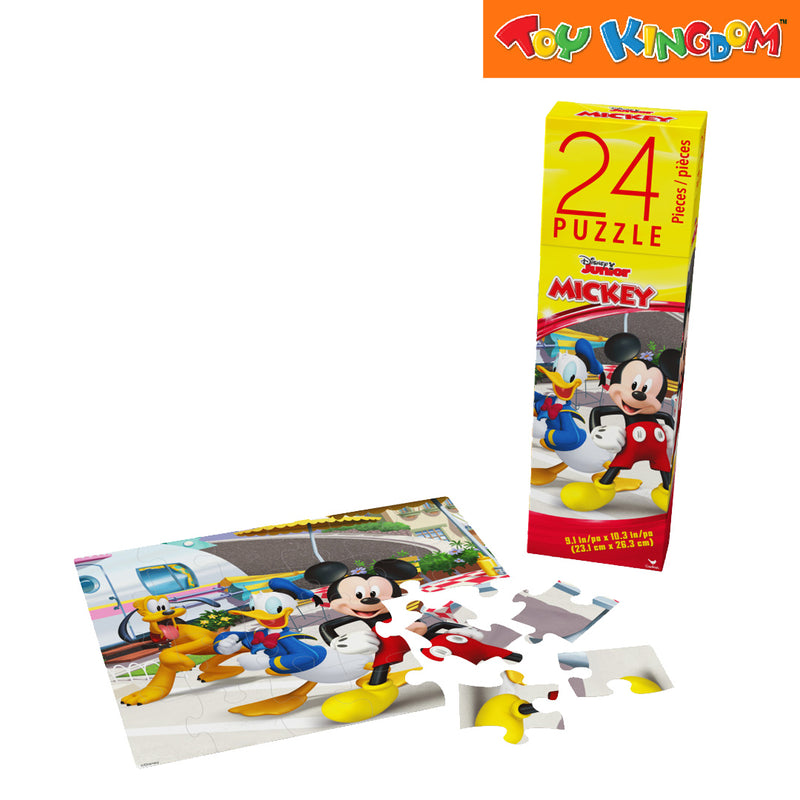 Cardinal Games Disney Jr. Mickey, Donald Duck and Pluto Tall Tower Box 24 pcs Puzzle Set