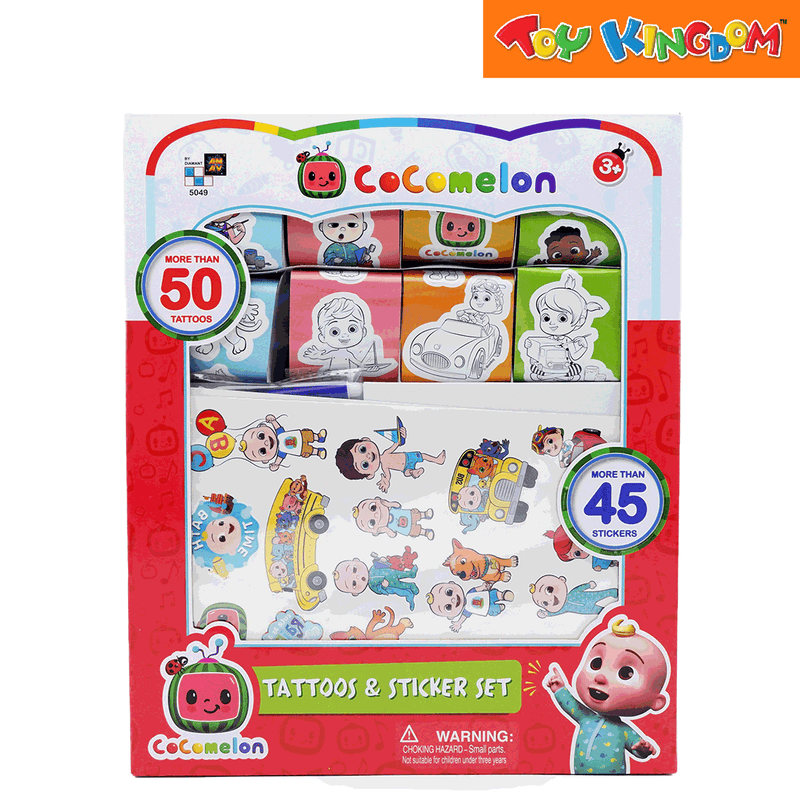 Cocomelon Tattoos and Stickers Activity Set