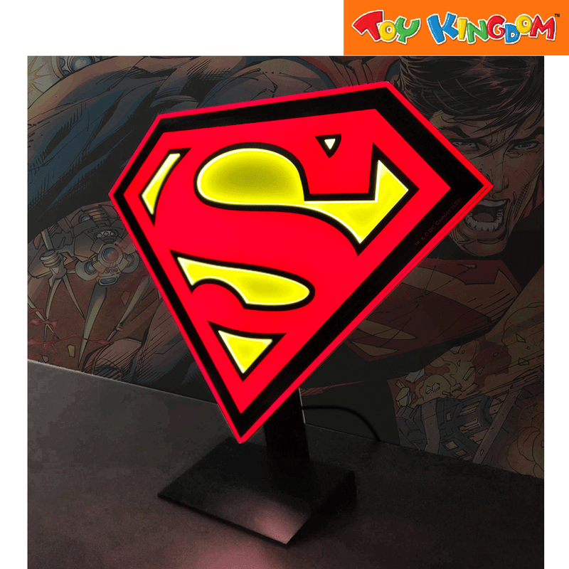 DC Comics Superman Led Wall Light with Pedestal for Table Standing