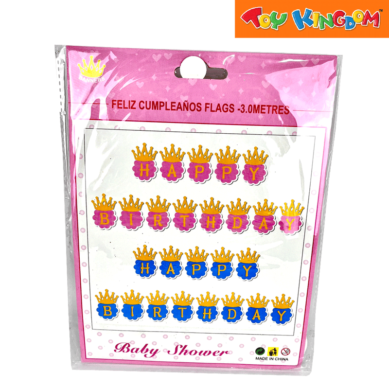 Crown Happy Birthday Banner