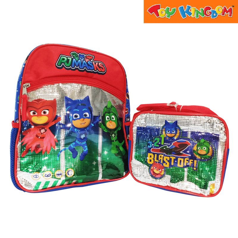 PJ Masks 12 inch Backpack with Lunch bag