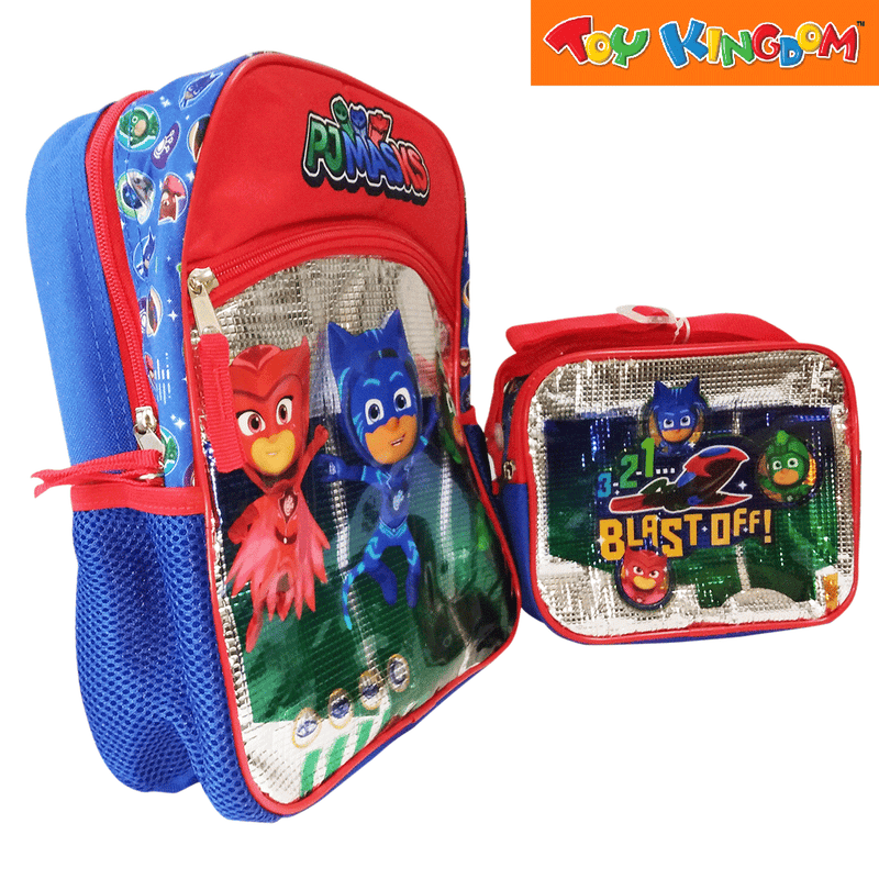 PJ Masks 12 inch Backpack with Lunch bag