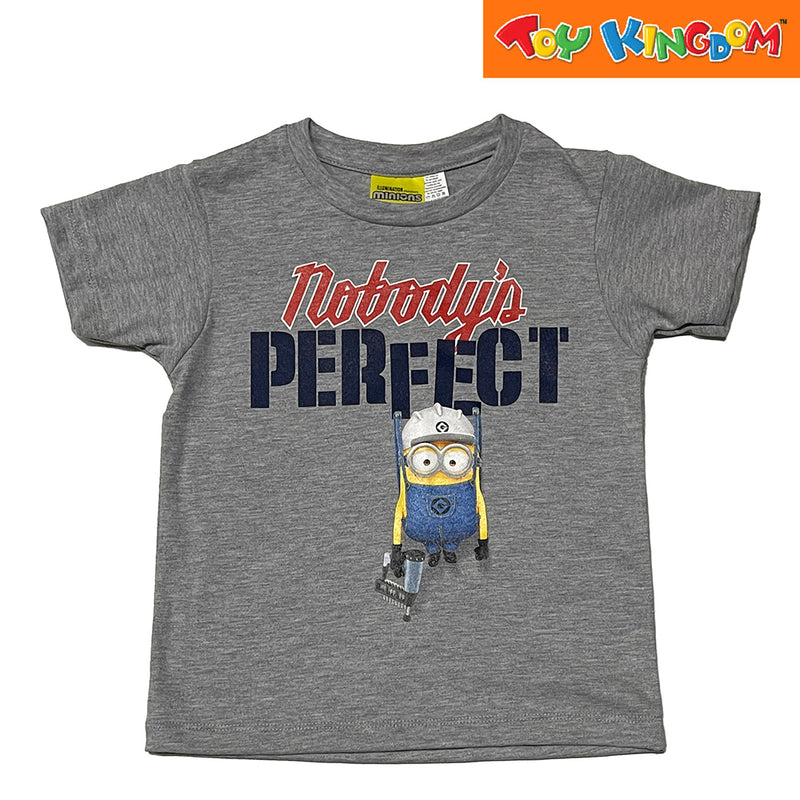 Minions Perfect Gray Heather  Round Neck Shirt