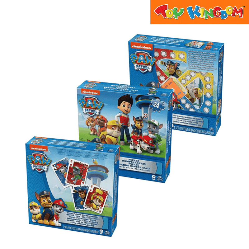 Cardinal Games Paw Patrol Popper Jr. Board Game Bundle