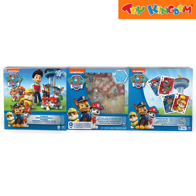 Cardinal Games Paw Patrol Popper Jr. Board Game Bundle