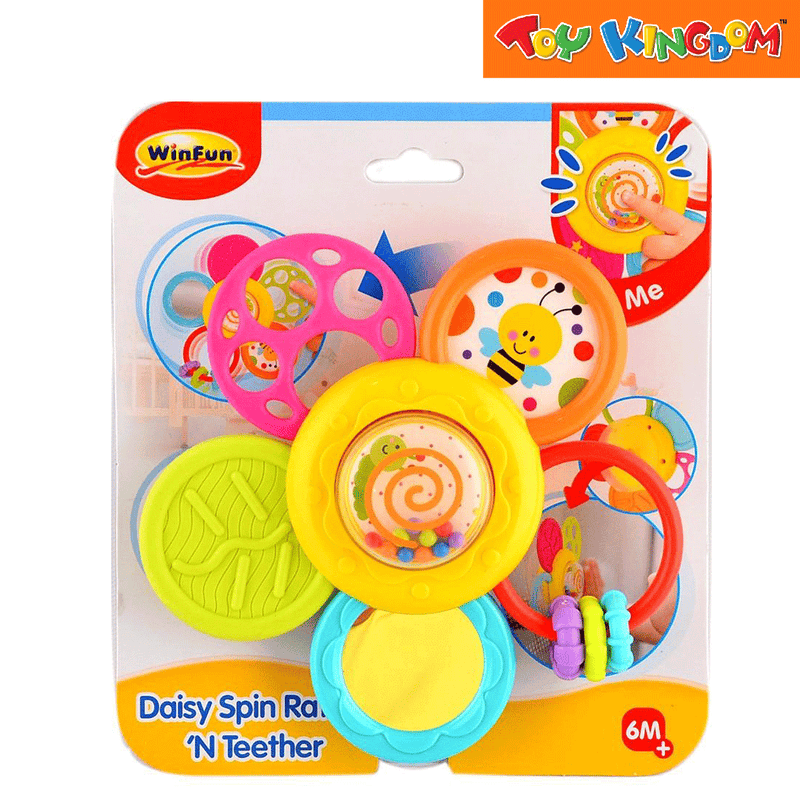 WinFun Daisy Spin Rattle 'n Teether