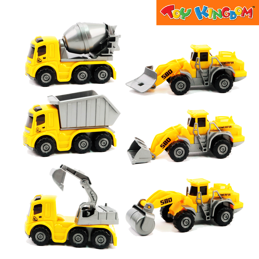 Earth Movers 6 Pack Construction Vehicles | Toy Kingdom