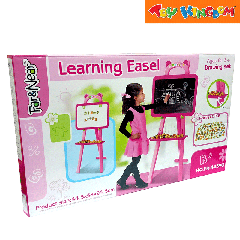 Far & Near Pink Learning Easel Drawing Set