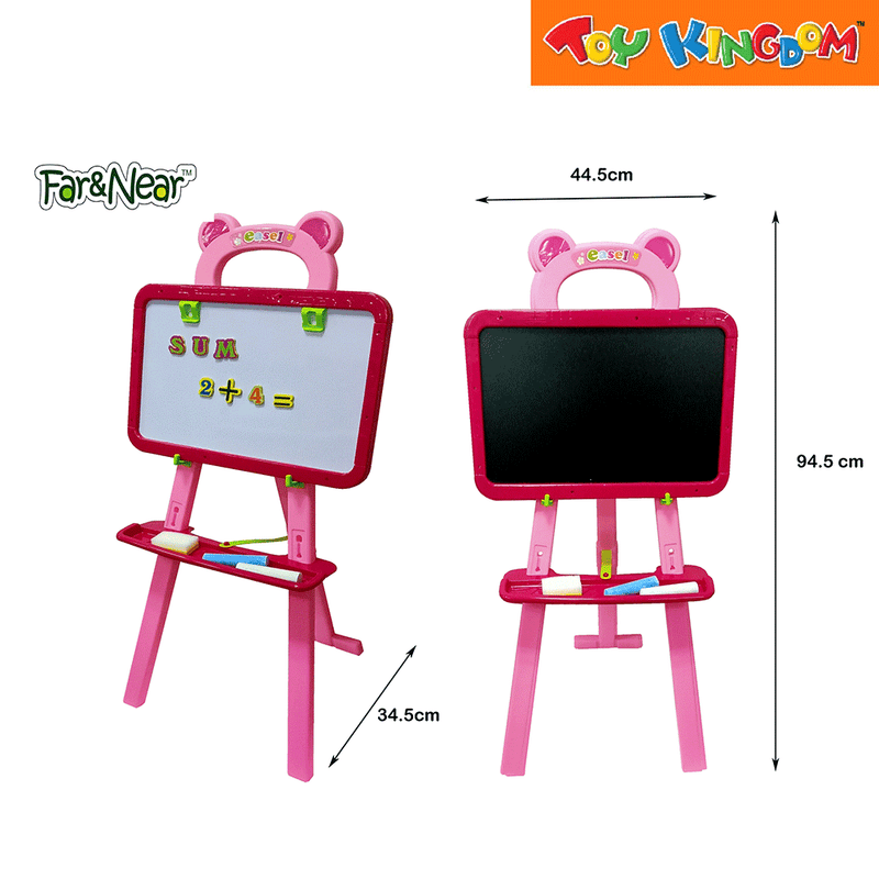 Far & Near Pink Learning Easel Drawing Set