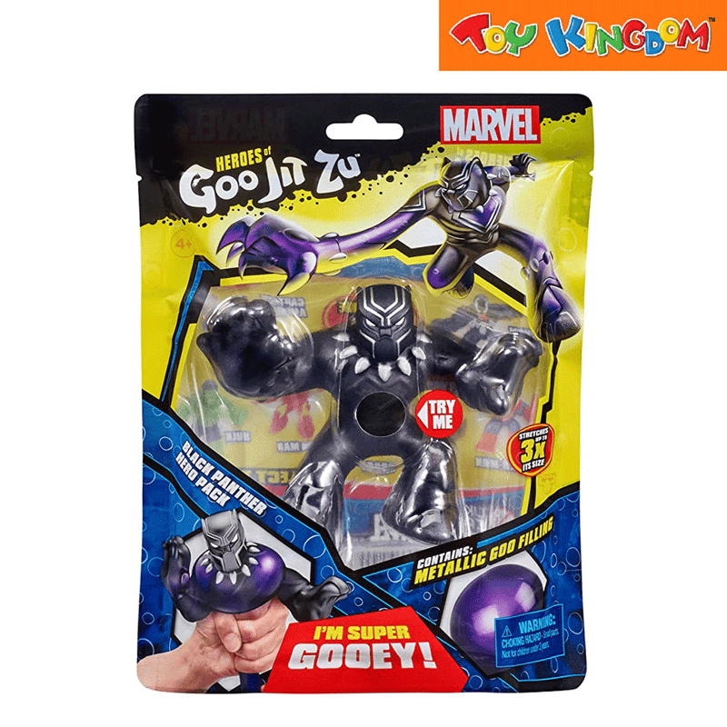 Heroes of Goo Jit Zu Marvel Hero Pack Black Panther Stretchable Figure