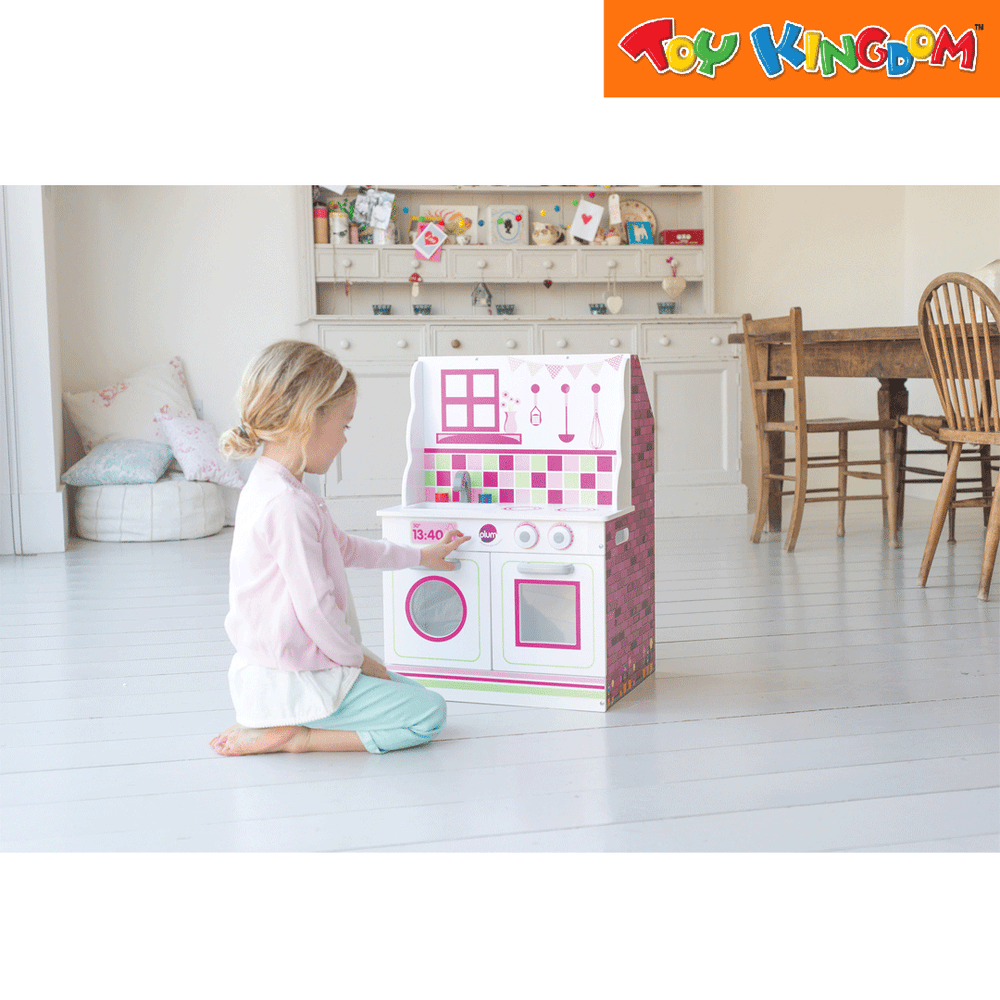 2 in 1 Wooden Kitchen and Doll House Toy Kingdom