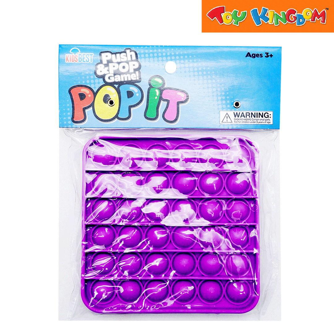 Push and Pop Game Square Purple Fidget Toy | Toy Kingdom