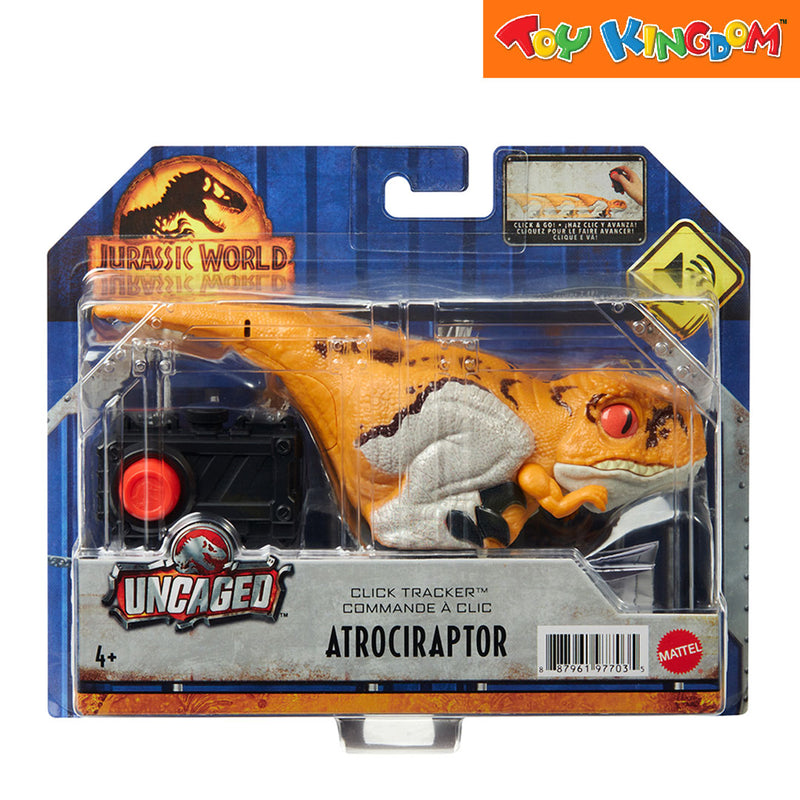 Jurassic World Uncaged Click Tracker Atrociraptor Orange Action Figure