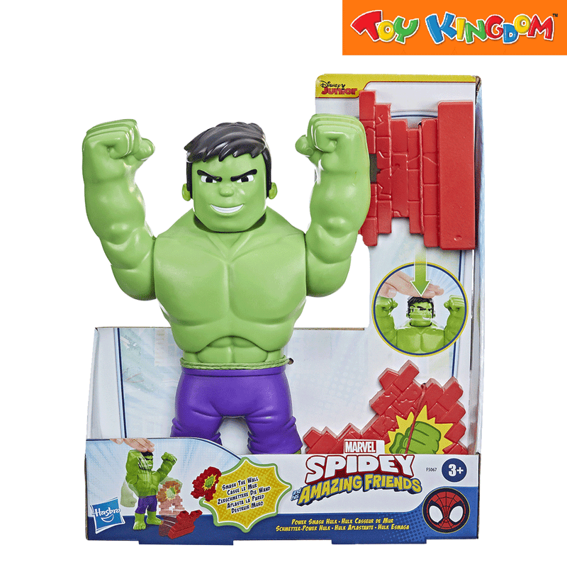 Disney Jr. Marvel Spidey and His Amazing Friends Power Smash Hulk Figure