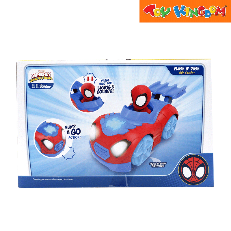 Disney Jr. Marvel Spidey and His Amazing Friends Flash 'n Dash Web Crawler Vehicle