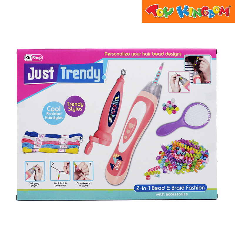 KidShop Bead and Braid Fashion with Accessories 2-in-1 DIY Jewelry Kit