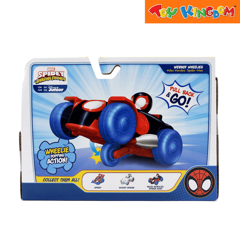 Disney Jr. Marvel Spidey and His Amazing Friends Webbed Wheelies Miles Morales Vehicle