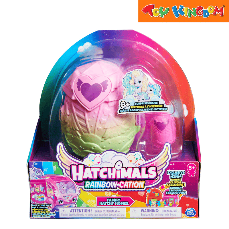 Hatchimals CollEGGtibles Rainbow Cation Family Hatchy Homes Playset