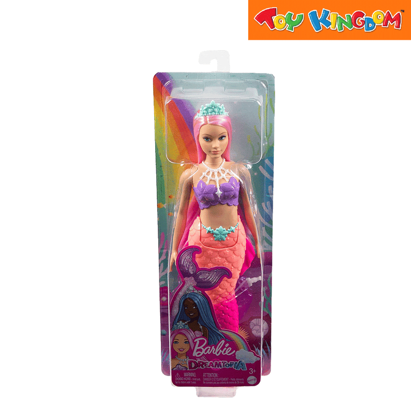 Barbie Core Pink Hair Curvy Mermaid Doll