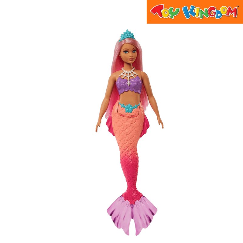 Barbie Core Pink Hair Curvy Mermaid Doll