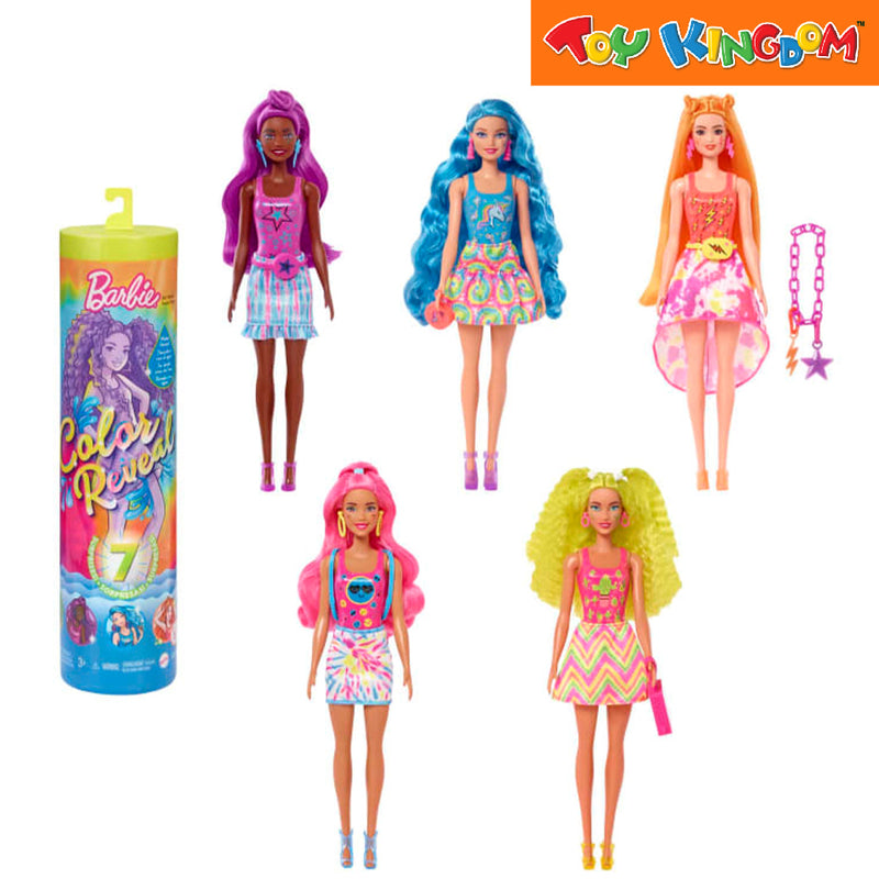 Barbie Color Reveal Neon Tie-Dye Series Barbie Doll